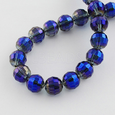 Electroplate Glass Bead Strands EGLA-R041-8mm-05-1