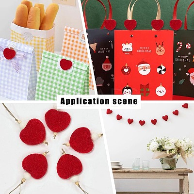 10Pcs Wool Felt Cabochons AJEW-SC0001-48-1