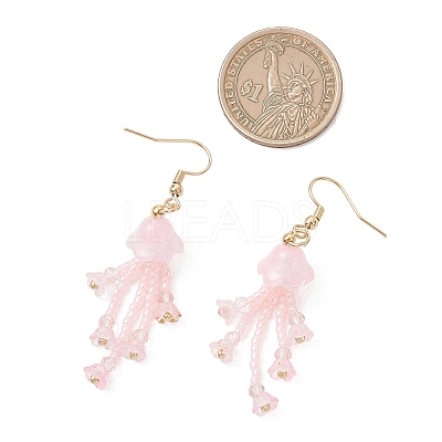 Glass Seed & Glass Beaded Dangle Earrings EJEW-MZ00687-1