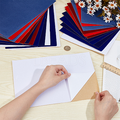 24Pcs 6 Colors Jewelry Flocking Cloth DIY-BC0013-25E-1