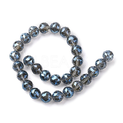 Transparent Electroplate Glass Beads Strands EGLA-N002-34E-F04-1