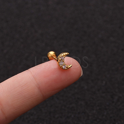 Brass Micro Pave Clear Cubic Zirconia Cartilage Earrings for Women WGD0011-30-1