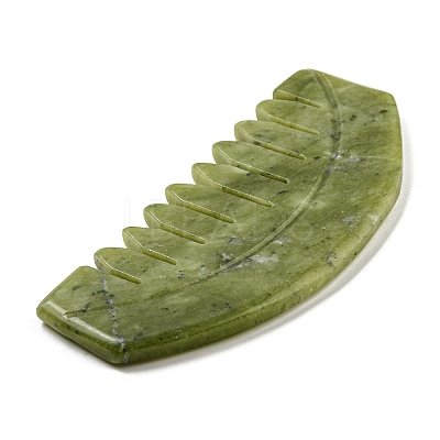 Natural Xiuyan Jade Massage Combs LS-AJEW-K045-01A-1