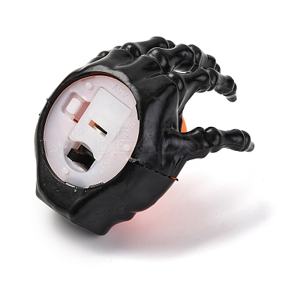 Halloween Resin Skeleton Hand LED Light Figurines Ornament AJEW-Z036-02B-1