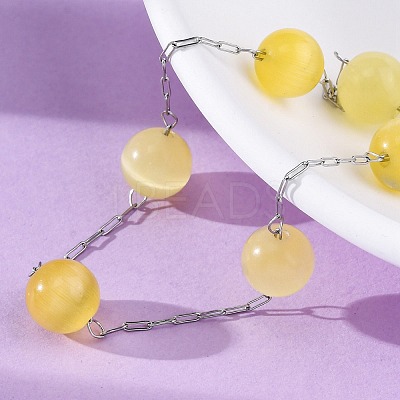 304 Stainless Steel Cable Chain Bracelets BJEW-C094-01P-03-1