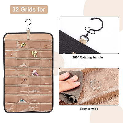 Double-sided PVC Wall-Mounted Jewelry Hanging Rolls AJEW-WH0323-01B-1