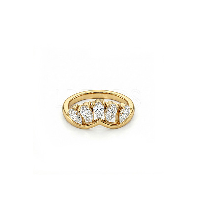304 Stainless Steel Micro Pave Cubic Zirconia Finger Rings WG84F78-01-1