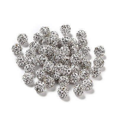 Polymer Clay Rhinestone Beads RB-C1438-10mm-A01-1