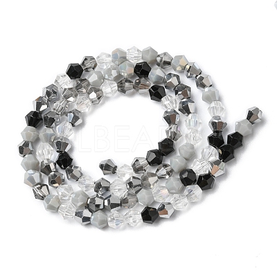 Electroplate Glass Beads Strands X-EGLA-D018-02C-1