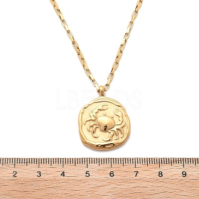 304 Stainless Steel Constellation Pendant Necklaces LS-NJEW-K392-01G-04-1