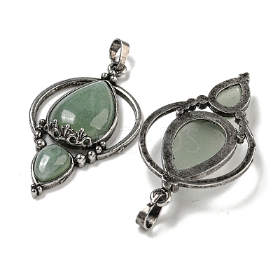 Natural Green Aventurine Pendants G-F766-04AS-03-1