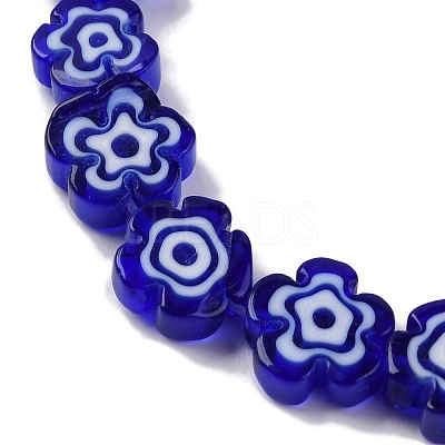 Handmade Millefiori Lampwork Beads Strands LAMP-G164-03B-1