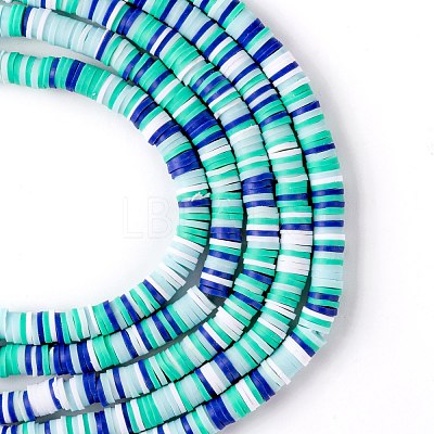 Handmade Polymer Clay Beads Strands CLAY-R089-6mm-T02B-14-1