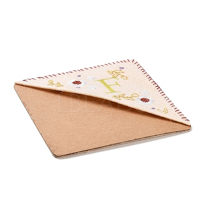 4Pcs Letter Personalized Hand Embroidered Corner Bookmarks JX587F-1