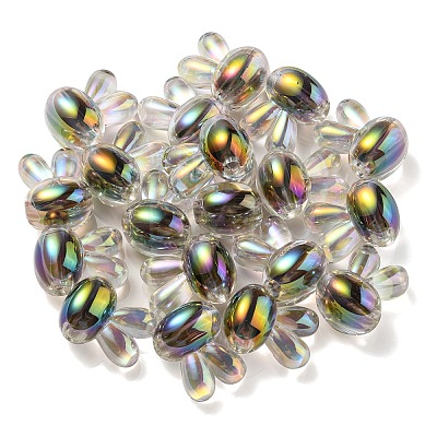 UV Plating Rainbow Iridescent Acrylic Beads X1-PACR-E001-05G-1