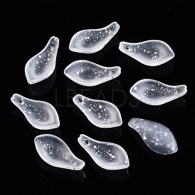 Transparent Spray Painted Glass Pendants GLAA-N042-001A-A01-1