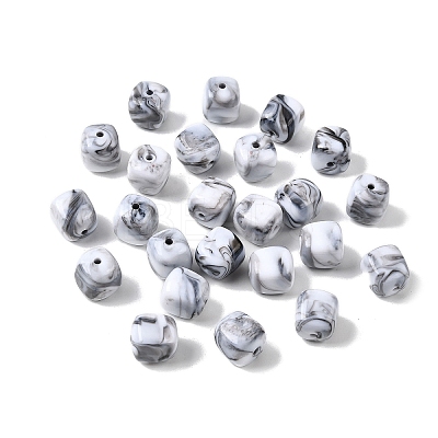 Opaque Acrylic Beads OACR-D320-01G-1