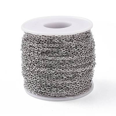 Tarnish Resistant 304 Stainless Steel Cable Chains CHS-R002-01-1