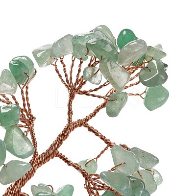 Natural Green Aventurine Chips & Agate Pedestal Display Decorations DJEW-A001-04I-1