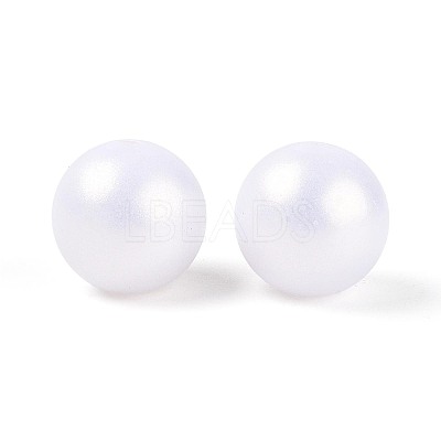 Rubberized Style Rainbow Opaque Acrylic Beads MACR-T010-16mm-08-01-1