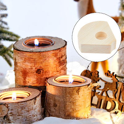 Wood Candle Holders AJEW-WH0314-540-1