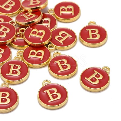 Golden Plated Alloy Enamel Charms X-ENAM-S118-03B-1