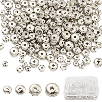 400Pcs 4 Styles CCB Plastic Spacer Beads CCB-YW0001-43P-1