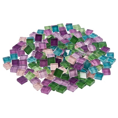 2 Bags 2 Colors Transparent Glass Cabochons GLAA-SZ0001-46C-1
