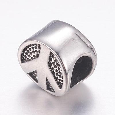 304 Stainless Steel European Beads STAS-P173-004AS-1