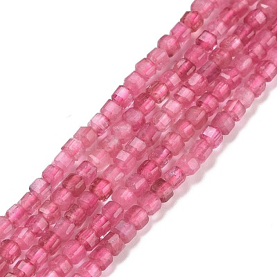 Natural Pink Tourmaline Beads Strands LS-G-C009-B20-1