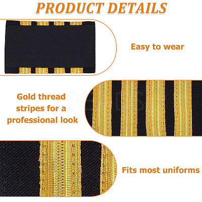 Silk Aviation Epaulette AJEW-CY0002-53B-1