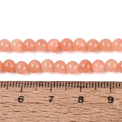 Natural Dyed Yellow Jade Gemstone Bead Strands X-G-R271-4mm-Y31-1