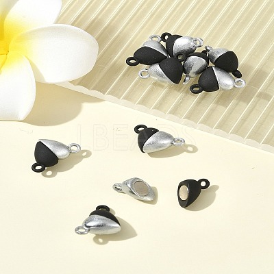 10 Sets Alloy Heart Magnetic Clasps FIND-FS0003-25-1