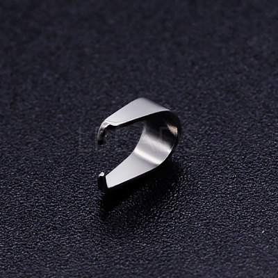 Tarnish Resistant 201 Stainless Steel Snap on Bails STAS-S105-JN470-1-5-1