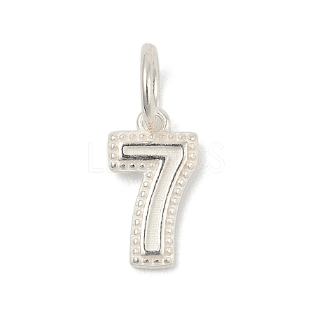 Number Series 925 Sterling Silver Charms STER-Q002-01H-1