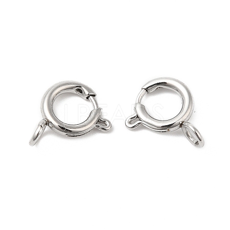 304 Stainless Steel Spring Ring Clasps STAS-Q215-45P-01-1