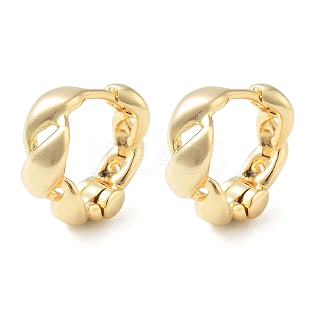 Brass Curly Hoop Earrings for Women EJEW-F347-01G-01-1