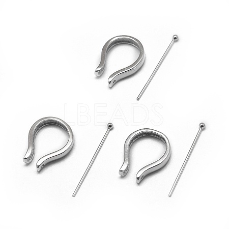 Rhodium Plated 925 Sterling Silver Pendant Bails STER-L057-081B-P-1