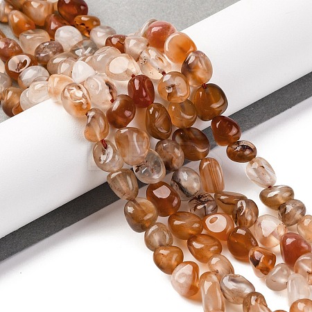 Natural Red Agate Beads Strands G-G146-A25-01-1