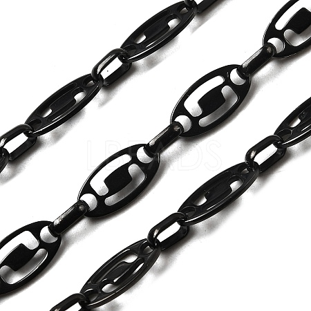 304 Stainless Steel Oval Link Chains CHS-S012-25B-1