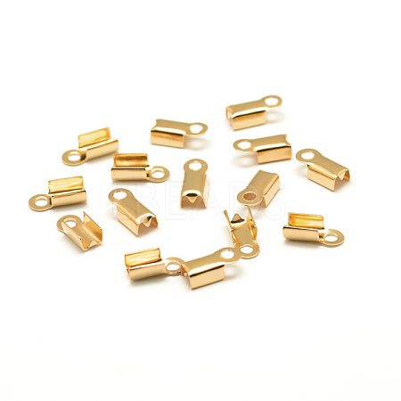 Brass Folding Crimp Ends KK-P031-05G-1