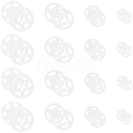 80Sets 4 Styles Resin Snap Buttons FIND-CY0001-44-1