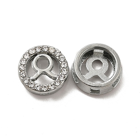 Alloy Crystal Rhinestone Slider Charms PALLOY-F290-07P-1