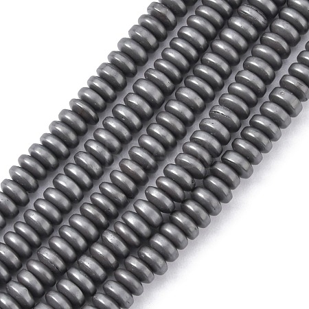 Matte Style Electroplate Non-magnetic Synthetic Hematite Beads Strands G-M007-77-1