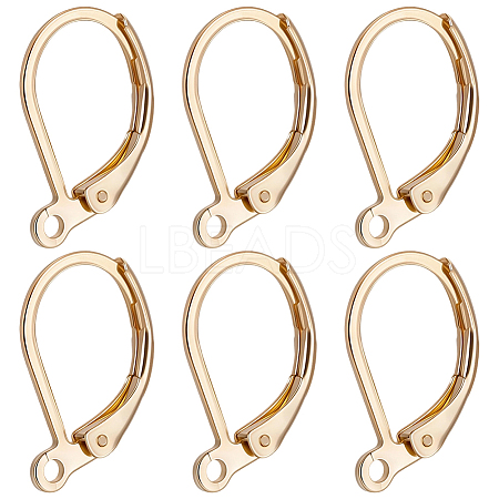 100Pcs 316L Surgical Stainless Steel Leverback Earring Findings STAS-BBC0010-61G-1