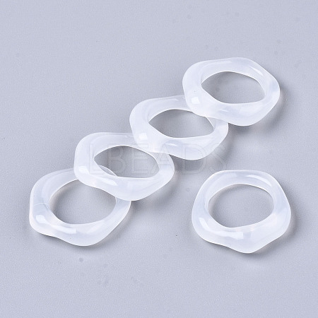 Transparent Resin Finger Rings RJEW-T013-001-C01-1