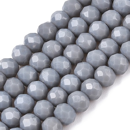 Opaque Solid Color Imitation Jade Glass Beads Strands EGLA-A044-P4mm-D10-1