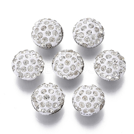 Polymer Clay Rhinestone Shank Buttons RB-S055-44A-1