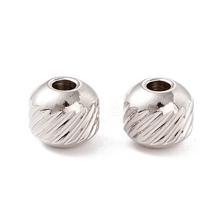 201 Stainless Steel Beads STAS-A057-04C-P-1