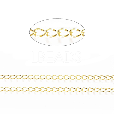 Brass Twisted Chains CHC-Q001-5x4mm-G-1